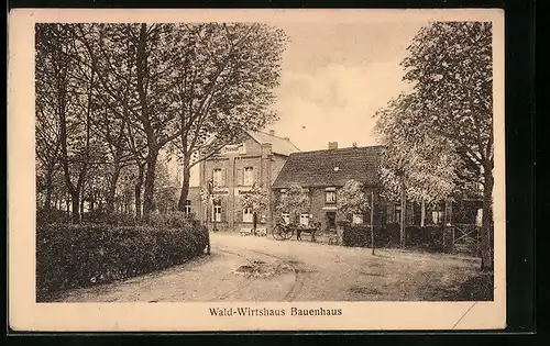 AK Düsseldorf-Rath, Gasthaus Wald-Wirtshaus Bauenhaus