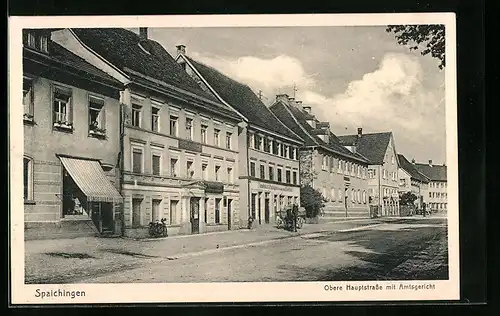 AK Spaichingen, Obere Hauptstrasse mit Amtsgericht