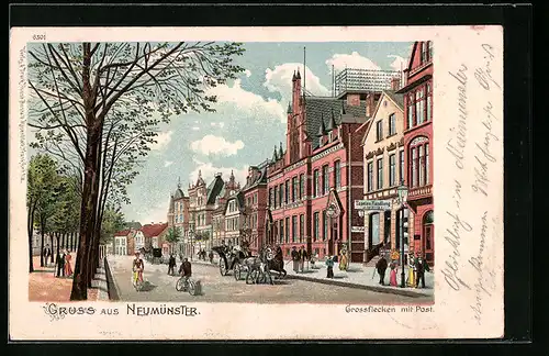 Lithographie Neumünster, Grossflecken mit Post