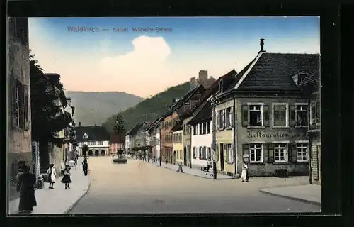 AK Waldkirch, Blick in die Kaiser Wilhelm-Strasse
