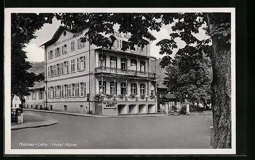 AK Nassau / Lahn, Ansicht vom Hotel Müller