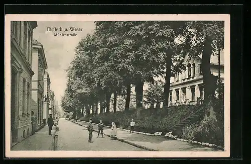 AK Elsfleth a. Weser, Partie in der Mühlenstrasse
