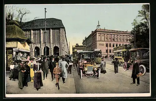 AK Berlin, Berliner Leben, Leben am Leipziger Platz