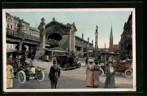 AK Berlin, Berliner Leben, Hochbahnhof Bülowstrasse