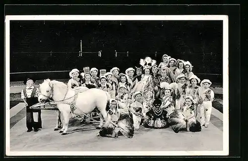 AK München-Solln, C. H. Schäfers Circus-Stadt Liliput mit Pony