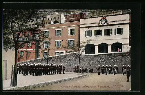 AK Gibraltar, Church Parade, Hargraves Barracks