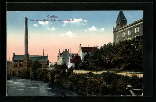 AK Cottbus, Elektrisches Werk, Amts- und Landgericht
