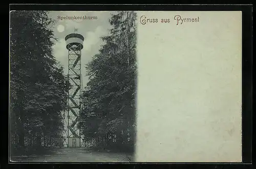 Mondschein-AK Pyrmont, Spelunkenturm