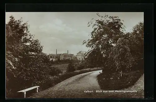 AK Velbert, Blick aus dem Herminghauspark