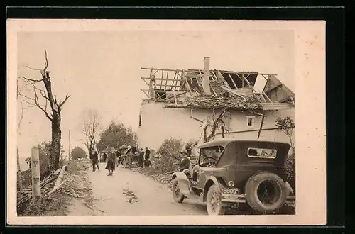 AK La Chaux-de-Fonds, Cyclone 1926, Ferme détruite, Unwetter