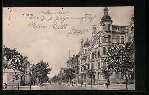 AK Insterburg, Partie in der Wilhelmstrasse