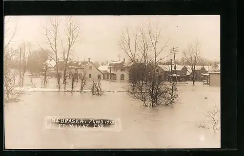 AK Ft. Wayne, IN, Nebraska Flood 1913, Hochwasser