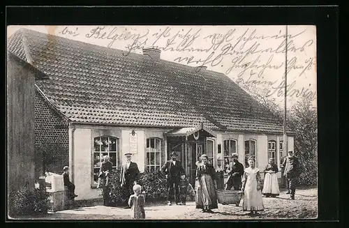 AK Breiholz, Kaufhaus H. P. Thode, Frauen mit Korb