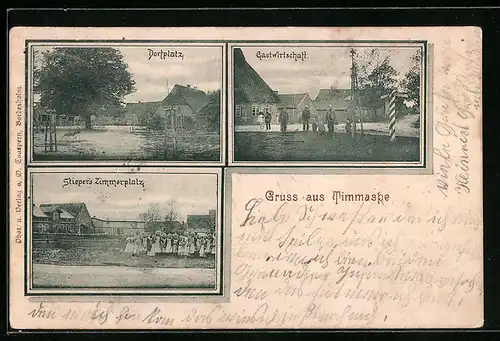 AK Timmaspe, Gastwirtschaft, Stieper`s Zimmerplatz, Dorfplatz