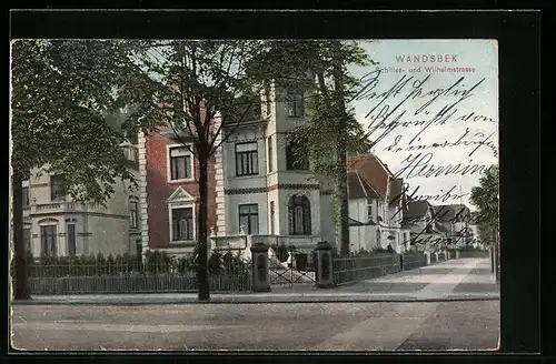 AK Hamburg-Wandsbek, Schiller-und Wilhelmstrasse