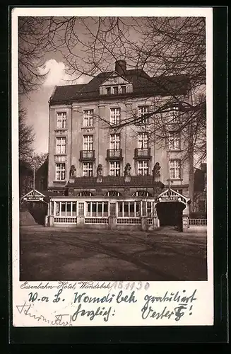 AK Hamburg-Wandsbek, Eisenbahn-Hotel im Sonnenschein