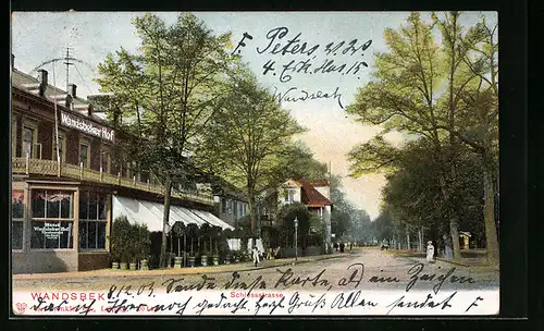 AK Hamburg-Wandsbek, Schlossstrasse mit Hotel Wandsbeker Hof