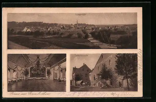 AK Grossbothen, Totalansicht. Gasthof Konzert- und Ballhaus Tonhalle