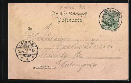Lithographie Nerchau, Farbenfabrik, Schützenhaus, Villa Hessel