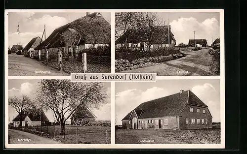 AK Surendorf /Holstein, Siedlerhof, Dorfidyll, Dorfpartie