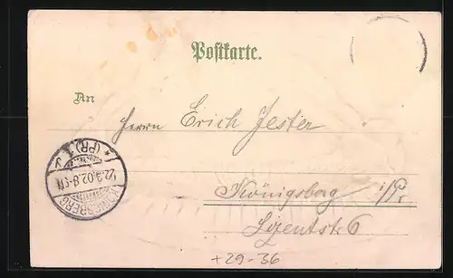 Passepartout-Lithographie Kiel, Gesamtansicht von Gaarden gesehen, Muschel