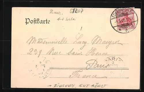 AK Rieseby, Gut Hörst, Gebäudeansicht