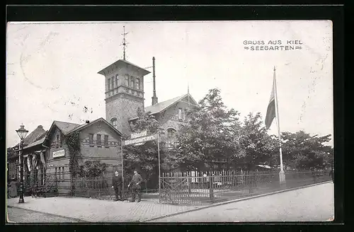 AK Kiel, Restaurant Seegarten mit Strasse