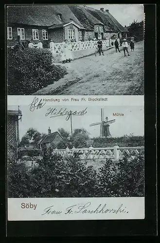 AK Söby, Handlung von Frau Fr. Brockstedt, Windmühle