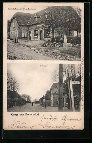 AK Brekendorf, Geschäftshaus Robert Jochimsen, Dorfstrasse