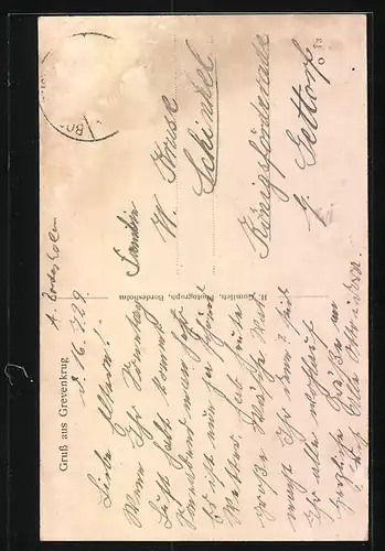 AK Grevenkrug, Gasthof Grüner Wald von W. Lessau