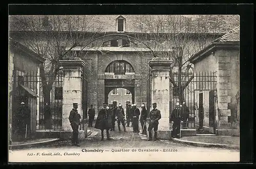 AK Chambéry, Quartier de Cavalerie, Entree