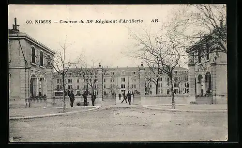 AK Nimes, Caserne du 38e Regiment d`Artillerie