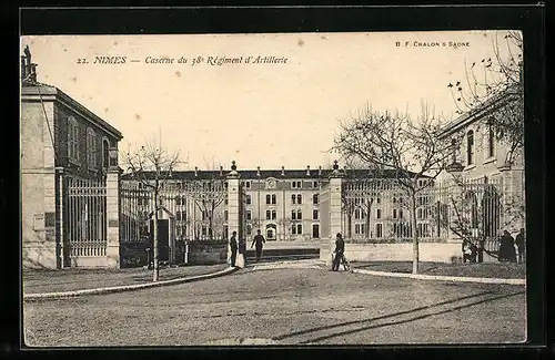 AK Nimes, Caserne du 38e Regiment d`Artillerie