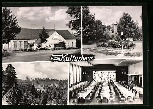 AK Schmiedefeld am Rennsteig, FDGB Kulturhaus, Innen-und Aussenansicht