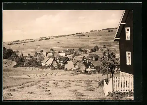 AK Heubach /Thür., Ortsansicht zur Zeit der Mahd