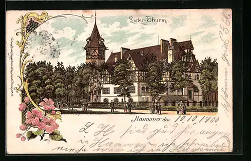 Lithographie Hannover, Gasthaus Lister-Thurm