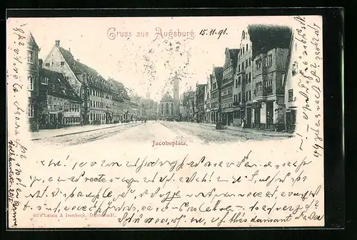 AK Augsburg, Ansicht Jacobsplatz