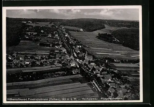 AK Friedrichsbrunn /Harz, Gesamtansicht, Fliegeraufnahme