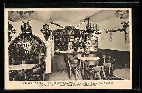 AK Köln-Neustadt, Gasthaus Winzerkeller, Hansaring 96