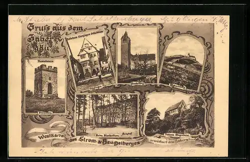 AK Güglingen, Stocksberg, Michaelsberg, Sternenfels, Ruine Blankenhorn, Schloss Magenheim