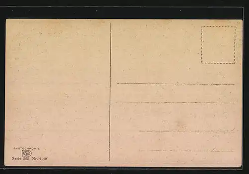 Künstler-AK Photochromie Nr. 1440: Flusspartie mit Segelboot