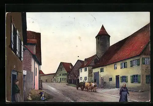 Künstler-AK Photochromie Nr. 150: Dinkelsbühl, Am Muckenbrünnlein