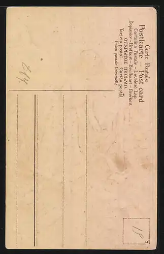 Präge-AK Mädchen füttert weisse Tauben