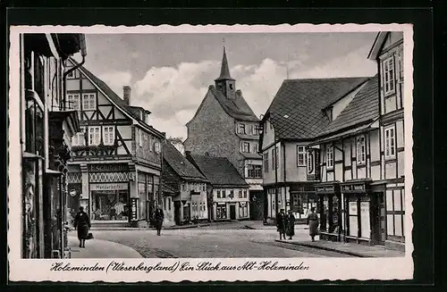 AK Holzminden /Weserbergland, Ein Blick aus Alt-Holzminden