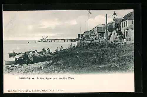 AK Dominica W. I., Bay Street and Landing Place