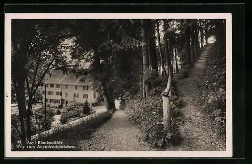 AK Rämismühle, Asyl Rämismühle, Weg zum Abendrotbänkchen