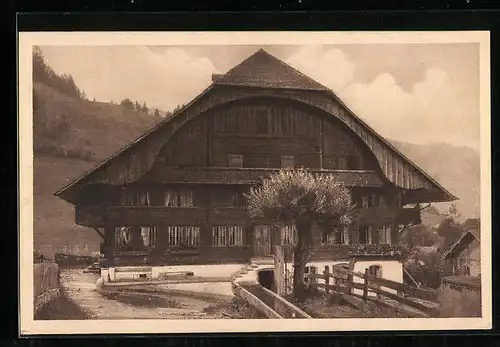 AK Diemtigen /Simmental, Schweizer Bauernhaus