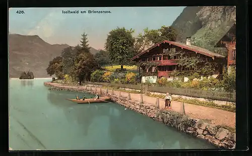 AK Iseltwald /Brienzersee, Chalet an der Uferstrasse