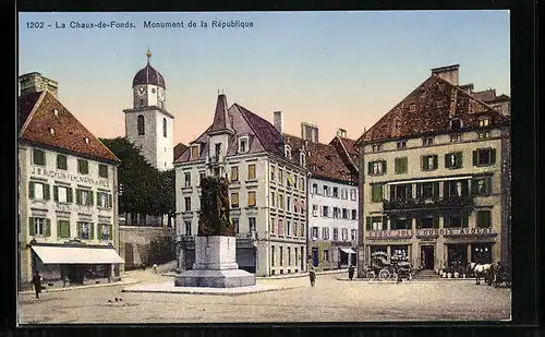 AK La Chaux-de-Fonds, Monument de la Republique