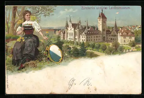 Lithographie Zürich, Zürcherin und das Landesmuseum